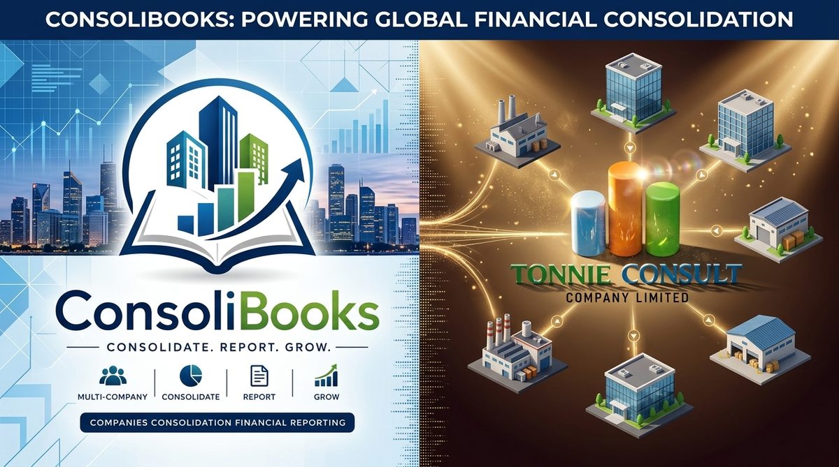 ConsoliBooks application — Consolidate. Report. Grow.